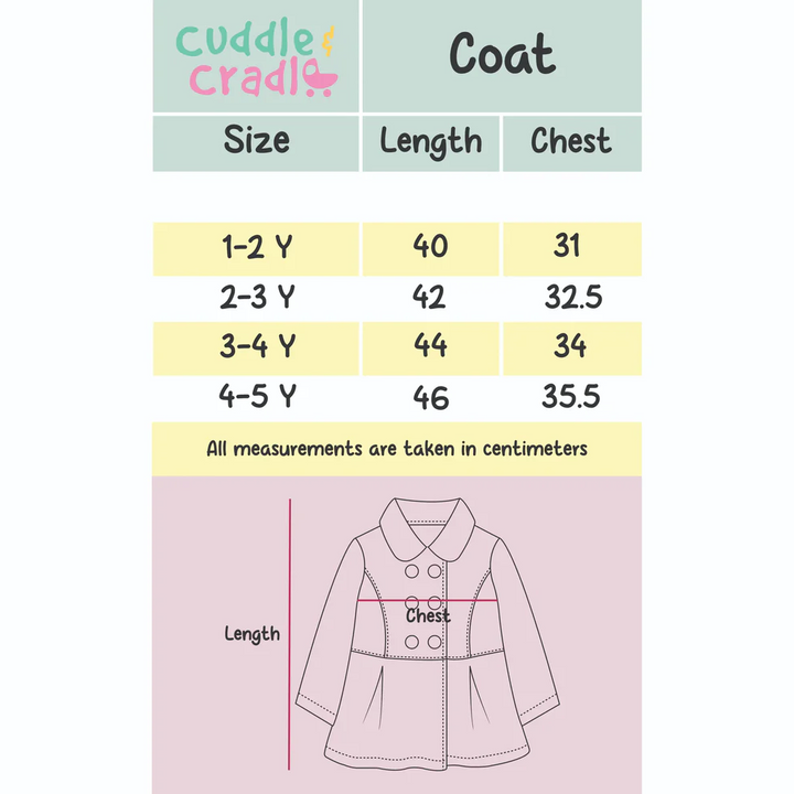 Cuddle & Cradle Girls Fleece Coat - 4-5 Y