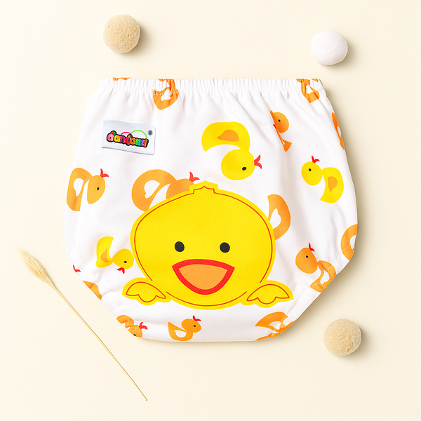 Baby Reusable Nappy Printed Duck - Sunshine