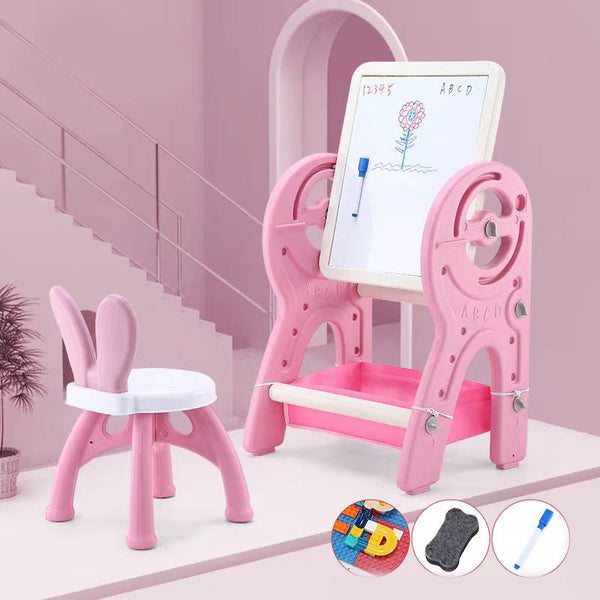 Infantes Multi Function Kindergarten Indoor Children Plastic Study Table Pink