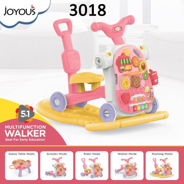 Joyous Activity Walker 5In1 Pink