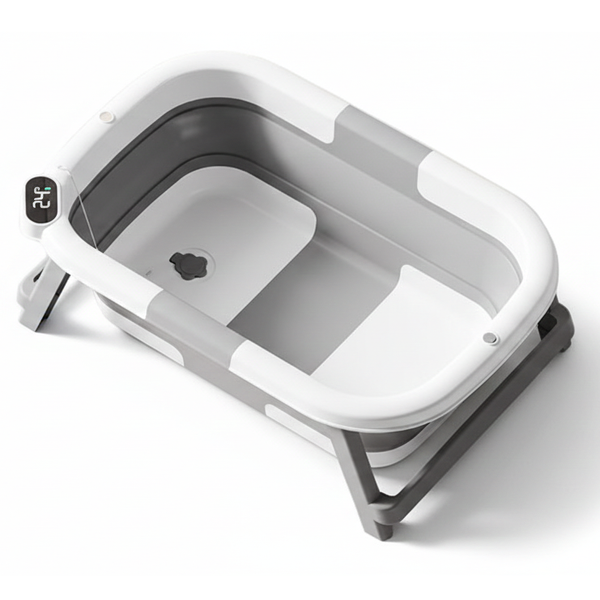 Infantes Baby Bath Tub Grey & White
