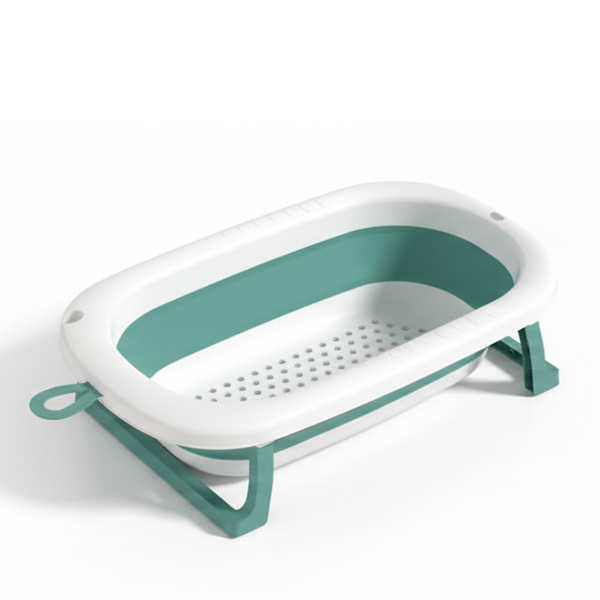 Infantes Baby Bath Tub Green & White