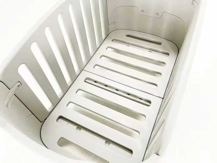 Infantes Baby Fiber & Wooden Cot Grey