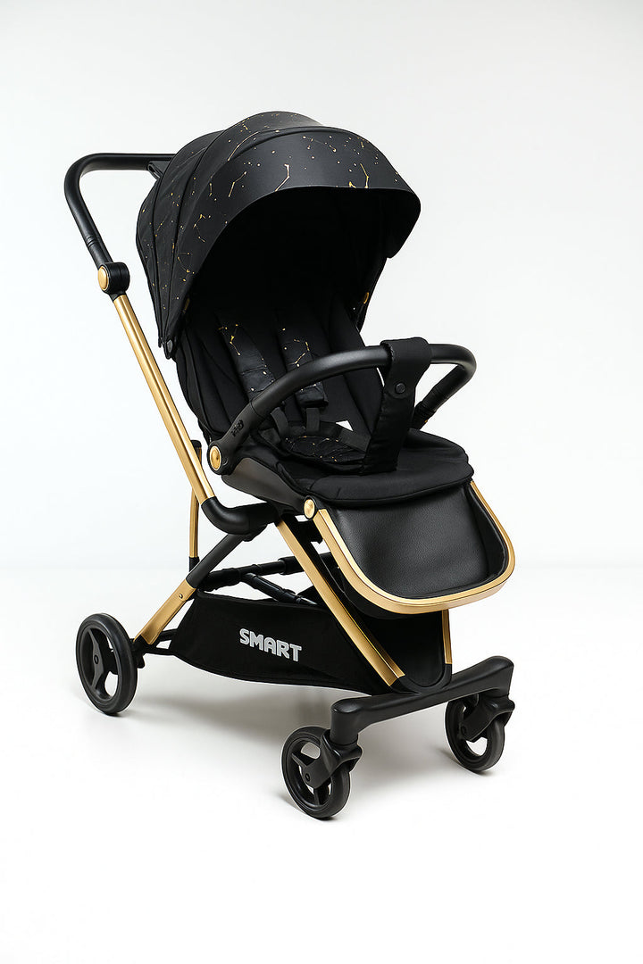 Infantes Baby Stroller Black & Gold