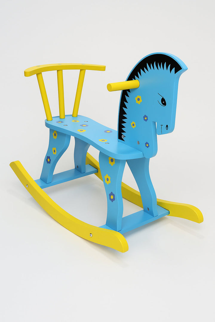 Infantes Baby Wooden Rocking Horse Blue