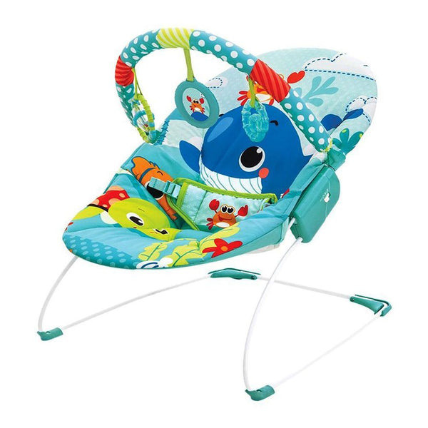 Mastela Music & Soothe Bouncer Whale Blue