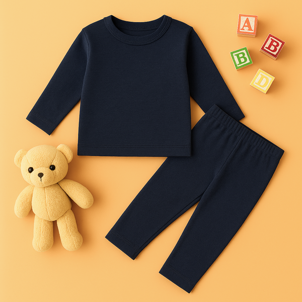 Kids Rib Innerwear Navy Blue - Sunshine