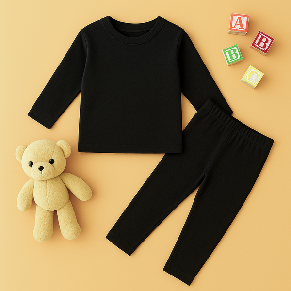 Kids Rib Innerwear Black - Sunshine