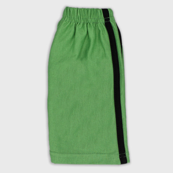 Tiny Trendz Kids- Solid Cotton Shorts Parrot Green