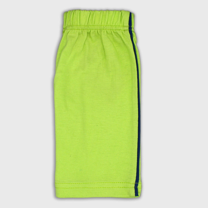 Tiny Trendz Kids- Solid Cotton Shorts Neon Green