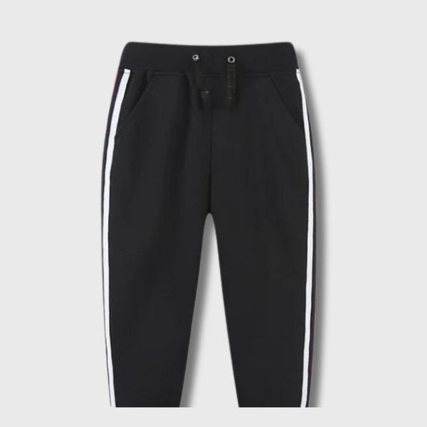 Tiny Trendz Kids Cotton Trousers-Sweatpants Black