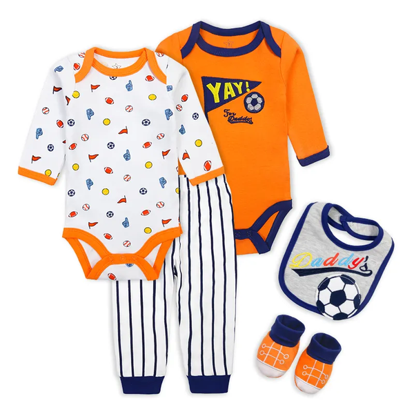 Baby 6Pcs Gift Set Yay Orange - Sunshine