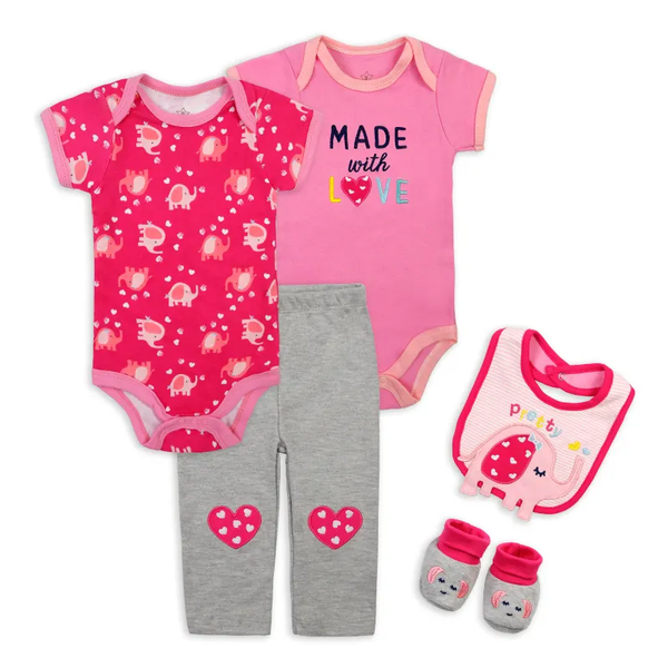 Baby 6Pcs Gift Set Love Pink - Sunshine