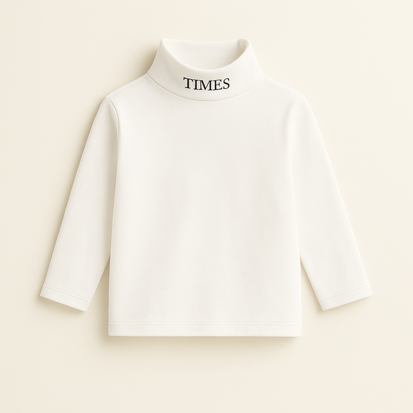 Kids Premium Mock Neck White - Sunshine