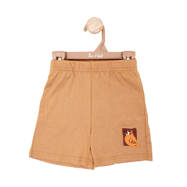 The Nest Sand Brown Baby Shorts