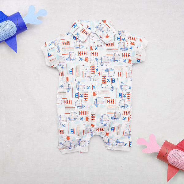 The Nest The Deep In The Marine Polo Romper