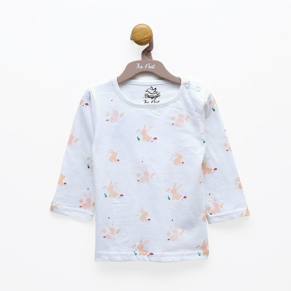 The Nest White Bunny Baby Shirt