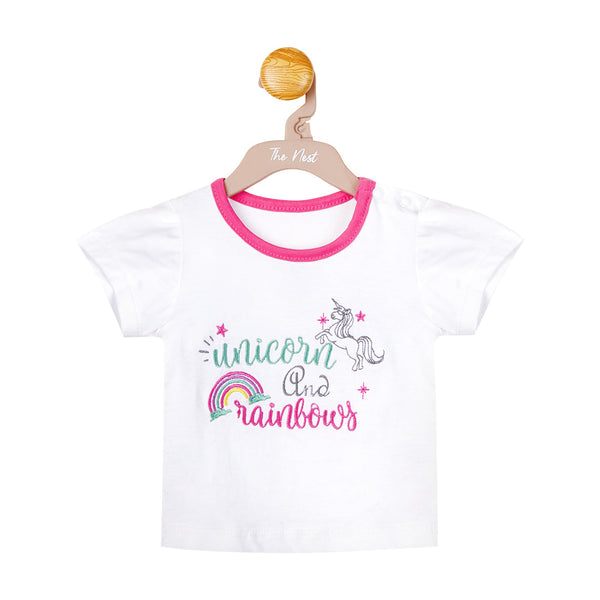 The Nest Butterfly Kisses Unicorn Snap-Up Tee