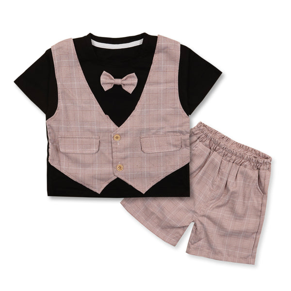 Kids T-Shirt & Short Set Black - Sunshine