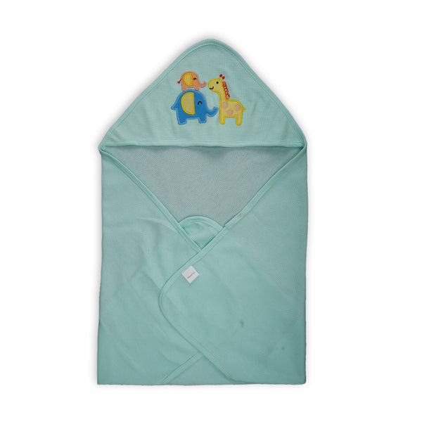 Baby Hooded Wrapping Sheet Animals See Green - Sunshine