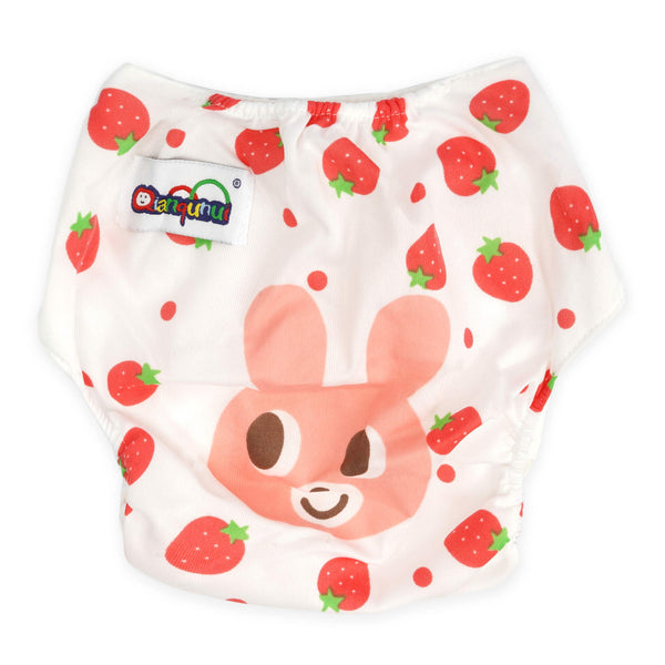 Baby Reusable Nappy Printed Strawberry Rabbit - Sunshine