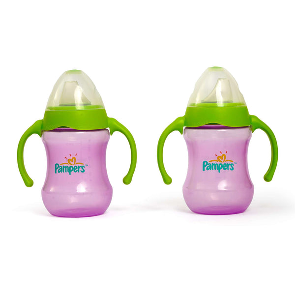 Pampers Natural Pack Of 2 Drinking Cup Purple 9oz (266ml)
