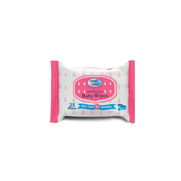 Cool & Cool Baby Wipes 25S (Travel Pack)