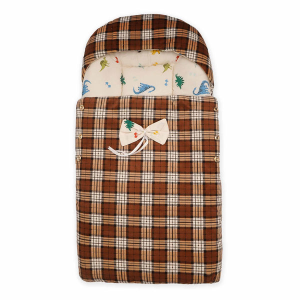 Little Star Baby Carry Nest Check Brown