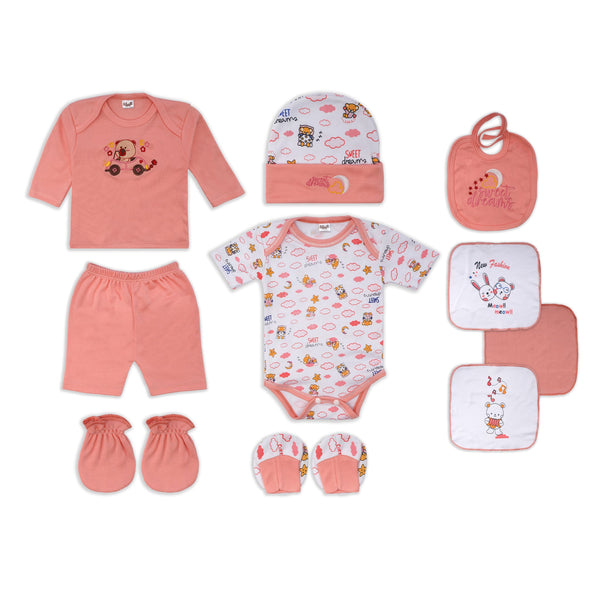 Little Star 10pcs Gift Set Bear Peach (0-6 Months)