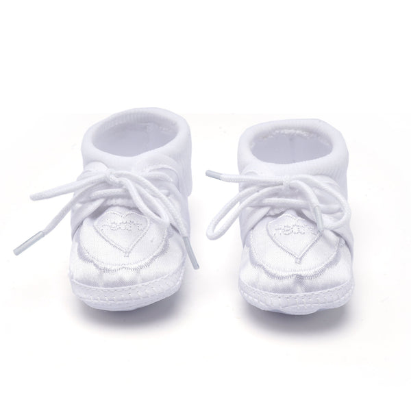 Baby Booties White (0-6 Months) - Sunshine