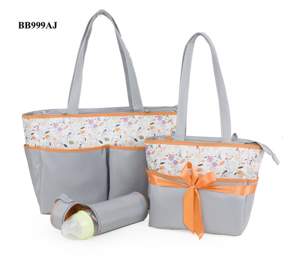 Colorland MOTHER BAG SET Orange & Grey