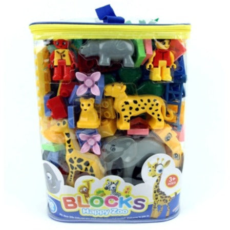 Junior Happy Zoo Animal Blocks Game Toys