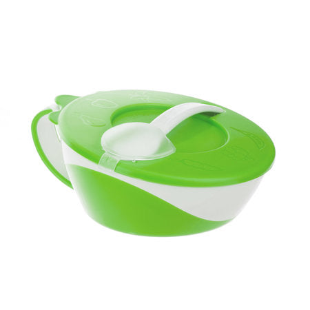 Canpol Babies Bowl With Spoon And Lid 350Ml Little Cow Green