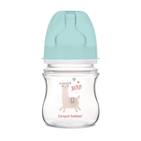 Canpol Babies Anti-Colic Wide Neck Bottle 120Ml Pp Easy Start Exotic Animals Green