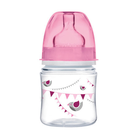 Canpol Babies Easystart Wide Neck Pp Bottle 120 Ml Let'S Celebrate Pink