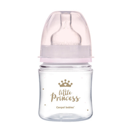 Canpol Babies Anti-Colic Wide Neck Bottle 120Ml Pp Easy Start Princess Pink