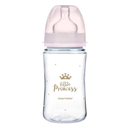 Canpol Babies Anti-Colic Wide Neck Bottle 240Ml Pp Easy Start Princess Pink
