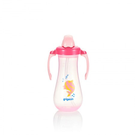 PIGEON TALL STRAW BOTTLE PINK