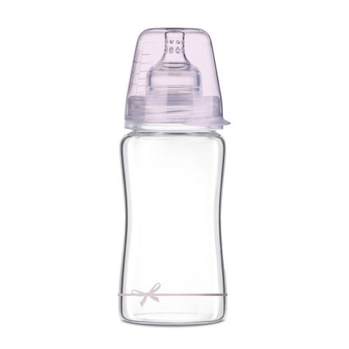 Lovi Glass Bottle Diamond Glass 250 Ml Baby Shower Girl