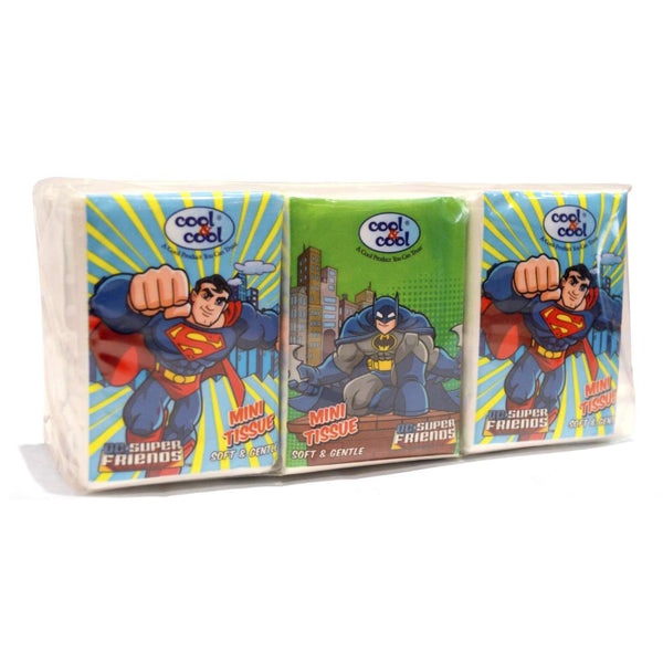 Cool & Cool Mini Tissue Super Friends 10S - Pack Of 6