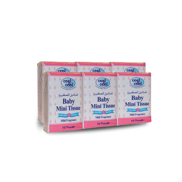 Cool & Cool Baby Compact Mini Tissues 10S- Pack Of 6