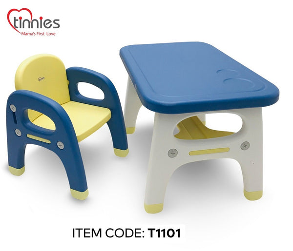 Tinnies Children Table Set Blue & Yellow