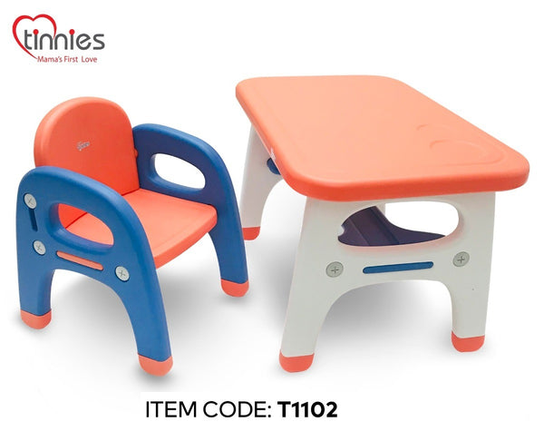 Tinnies Children Table Set Blue & Orange