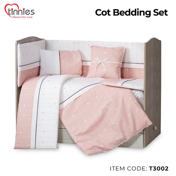 Tinnies Cot Bedding Set 8Pcs - Pink