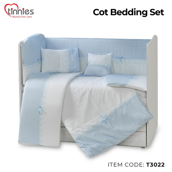 Tinnies Cot Bedding Set 8Pcs - Blue