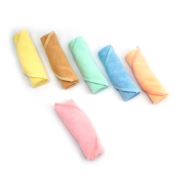 Baby Face Towel Pack Of 6 Plain Multi Color - Sunshine