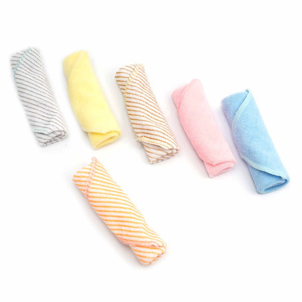 Baby Face Towel Pack Of 6 Stripe Multi Color - Sunshine