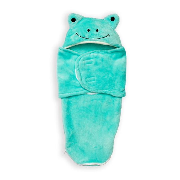Little Spark Baby Winter Swaddle Frog Green