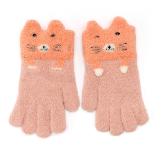 Little Sparks Baby Fleece Gloves Orange & Pink(12-18 Months)