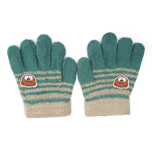 Little Sparks Baby Woolen Gloves Green (3-6 Years)